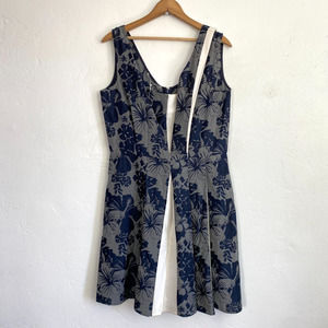 Stella McCartney Raina Floral Dress Women Size 46 US 10 Jacquard Blue White New